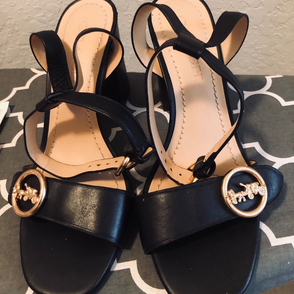 Coach wrapped heel shoes